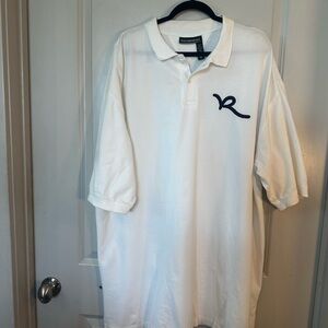 Vintage Y2K Rocawear Jay Z Polo Cotton White & Blue Shirt, Size 3X